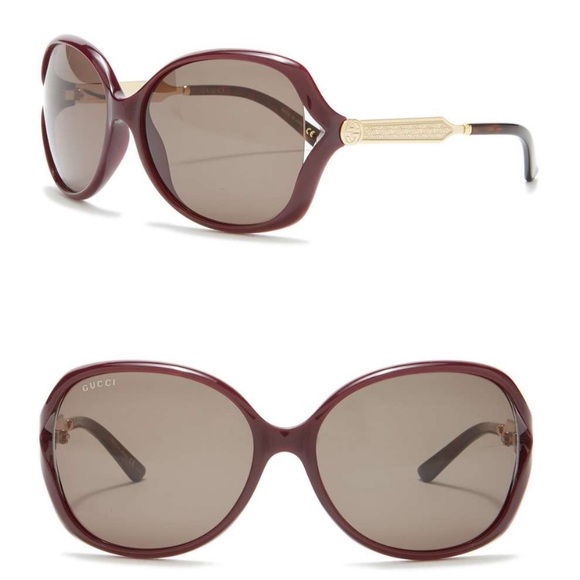 SOLD⛔️Authentic Gucci 60mm Oval Acetate/Metal sunglasses - Picture 7 of 8